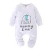 Rompers Baby Boys девочки для ромпера хлопковое с длинным рукавом милая печать животных.