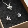 Orecchini di collana set ryoucute wedding wedding da sposa color ginnastico fiocchi di neve in neve orecchino per donne Dubai bijoux