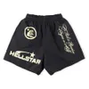Hellstar Studios X4 Shorts Ins High Street Shorts Whitwear Womens Beach Short Luxury Embroideriedレーベルメッシュ通気性スポーツヨガパンツのクイックドライ
