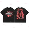 Hellstar Shirt Designer Korte Shirts Heren Plus Tees hellstar t-shirt Rapper Wash Grijs Heavy Craft Unisex T-shirts met korte mouwen Tops High Street Retro Dames T-shirt US S-XL