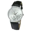 Armbanduhren Relogio Masculino 2023 Damen PU-Lederuhr Who Cares I Am Late Anyways Briefuhren feminino