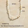 Pendant Necklaces SOMMAR Vintage Love Gold Plated Maiden necklaces Freshwater pearl splicing glass bead necklace maxi necklace bone 230425