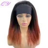 Synthetic Wigs African Straight Headband Natural Black Medium Length Hairstyle Womens Wig Afro Kinky Free Part Daily Wear Ladies Hair 230425