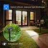 Gräsmattor Solar Light Outdoor RGB Waterproof Motion Sensor Ground Lamp Solar Path Lights LED Lighting For Lawn Yard Garden Landscape Q231125