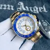 ST9 Yacht Mens Watches Designer 44 mm Automatisch datum Watch 904L roestvrijstalen riem Sapphire Mirror Montre de Luxe Watches Oyster -horloges voor mannen Root Beer Dhgates