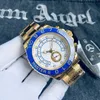 Mens Watch Designer Luxury Watches 42mm glidande rörelse Rostfritt stål Rem Automatisk mekanisk lysande vattentät rörelse Män Yacht Watchs S