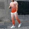 Tute da uomo Tshirt da uomo Set Tuta stampata in 3D 2 pezzi Completi di abbigliamento sportivo Manica corta Streetwear Moda Tshirt Pantaloni lunghi Set 230424