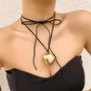 Collares colgantes Collar Hilo de corazón Mujeres Niñas Chapado en oro Plata Joyería de moda Regalo de fiesta 2023 Estilo HN22160