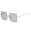 Sonnenbrille Quadratisch Damen Halbrahmen Metallbrille Herren 2023 UV400 Brillen