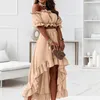 Damskie stroje kąpielowe One Piece Bikini Cover Up 2023 Beach Doman Dress Summer Solid Poliester Kąpiel do szaty