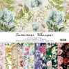 Confezione regalo Alinacutle Summer Floral Paper Pack 24 fogli 6" Patterned Pad Scrapbooking Handmade Craft Background Alinacraft