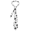 Bow Ties Dog Paws Pattern Tie Animal Lovers Design Neck Novelty Casual Collar For Unisex Adult Wedding Necktie Accessories