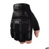 Gants tactiques New Hard Knuckle Fingerless Half Finger Outdoor Cyclisme Alpinisme Drop Livraison Automobiles Motos Motocycle Otl6A