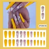 Valse nagels 24-stcs/set dragen voor druk op formulieren extensie diy vingernails nep met jelly gum stick-on