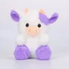 Bambola di pezza di cartone animato Nuovo peluche Mucca rosa Belle Mucca alla fragola Simpatica bambola alla mucca alla fragola