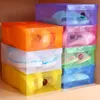 Women Plastic Clear Shoes Box Storage Organizer 28cm*18cm*10 cm plastskor Fall 100 st/parti