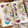 Opakowanie na prezent 100pcs/torba vintage botaniczne naklejki botaniczne Kwiaty estetyczne konto ręki materiał dekoracyjny naklejka papiernicza DIY