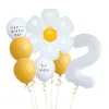 Decorazione per feste Set di palloncini bianchi da 8 pezzi con margherita da 30 pollici 1/9 palloncini digitali utilizzati per la decorazione di feste di compleanno a tema palline di elio giocattolo per bambini