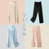 Maternity Bottoms 339# Pants Summer Chiffon Casual Loose Comfy Belly Support Elastic Waist Plus Size Trousers