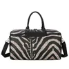 イブニングバッグKoper Besar Tas Tangan Pola Zebra Kulit Wanita Bahu Duffers Tote Untuk Perjalanan 230425