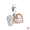 925 charm beads accessories fit pandora charms jewelry Jewelry Gift Wholesale Padlock and Key Dangle Charm Pink Love 088477