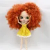 دمى DBS DBS Blyth Doll 1 6 BJD مشترك الجسم البشرة البيضاء غير اللامع للامرة شعر مجعد Afro Toy 30cm 231124