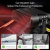 Car Heater 12V/24V Portable Car Heaters with Heating and Cooling Modes for Auto Windscreen Fast Heating Fan Defrost Defogger