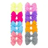 Hair Accessories 18/20pcs Selling Children Handmade Bow Clip Sets Solid Color Dot Ribbon Baby Novelty Wholesale