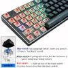 Keyboard Mouse Combos Mekanik Gaming Berkabel RGB Mix Backlit 87 104 Sakelar Biru Merah Anti Ghosting untuk Game Laptop PC Rusia AS 230425