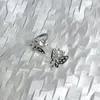 Rücken Ohrringe Trendy Silber Farbe Clip Durchbrochene Schmetterling Nette Klare Stein Für Frauen Mädchen Geschenk Mode Schmuck Dropship Großhandel