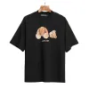 Angel T-Shirts Palm Modaya Dealated Teddy Bear Baskı T-shirt gevşek Erkek ve Kadın Giyim Mektubu Kısa Kol Ifum