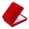 Jewelry Pouches Red Velvet Wedding Packaging & Disolay Box Ring Earring Necklace Holder Showcase Tool Wholesale Gift Boxes