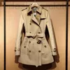 Damen-Trenchcoats, Designer-Luxus 2023, Damen-Trenchcoat, original Burbrerys-Mode, klassische britische beige Jacke, lässig, mit Gürtel, VIGW