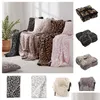 Blankets Leopard Designs Blanket Soft Plush Wool Childrens Audlt Knitted Home Er Throw Travel Drop Delivery Garden Textiles Dh2J5