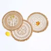 Table Mats Tassel Side Non-slip Nature Color Heat Resistant Coffee Cup Mat Home Decoration 1Pcs Kitchen Accessories Hand Weave