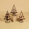 Candle Holders Christmas Scene Candlestick Old Style Atmosphere Exquisite Design Iron Art Holder Retro Wedding