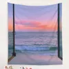 Tapestries Sea Outside The Window Tapestry Hippie Wall Hanging Starry Night Sky Moon Tapestries Psychedelic Wall Cloth Carpet Ceiling 231124