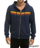 wangcai01Men's Hoodies Sweatshirts Men's Hoodies Sweatshirts Rainbow Stripe Long Sleeve Sweatshirt Zipper Pocket Coat Spring Autumn Casual Fashion Jacket