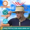 Brede randzonnen hoed voor mannen vrouwen buiten zonbescherming boonie hoed verstelbare pasvorm, ademende zomerhoed voor safari -wandelvissen - tan