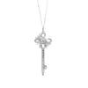 Collar Tiffanyes Diseñador Mujer Collar de llave de girasol de alta calidad Collar de corona de corazón femenino Iris femenino Cadena de suéter de diamante completo Cadena larga