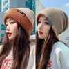 New Kpop Style Unisex Two Tone Winter Hats Women Slouchy Reversible Beanie Hat Young People Knitted with Various Wearing 230920