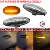 2 sztuki Dynamiczne światła z boku LED Lightsing Turn Signal Light Blinker dla Toyota Yaris Corolla Auris MK1 E15 RAV4 MK3