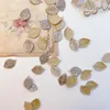 Fleurs décoratives 40pcs 1.2x1.8cm feuilles de velours fleur artificielle pour la fête de mariage de noël décoration de la maison bricolage guirlande artisanat à la main