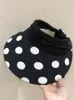 Wide Brim Hats Summer Travel Polka Dot Empty Top Hat Women Versatile Big Anti-ultraviolet Sun Cute Beach Protection Visor