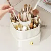 Caixas de armazenamento 360 ° Rotating Makeup Brush Multifuncional Pen Holder Desktop Organizador Caixa de cosméticos Grande capacidade