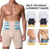 Taille Tummy Shaper Hommes Ventre Contrôle Shorts Shapewear Taille Haute Minceur Corps Shaper Ceinture Compression Sous-Vêtements Rembourrés Boxer Briefs 231124