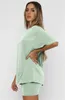 Survêtements pour femmes Casual Solid Tenues Deux pièces Costume court Home Loose Sports Fashion Summer Femme DropWomen's