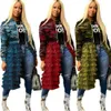 Vestes femme Blouson aviateur camouflage vêtements de rue automne et hiver pour femmes veste Harajuku veste longue plissée en couches Chaquetas 230425