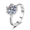 Hot Sale Zeer stralend beste cadeau 14K massief goud 6 Prong 3Ct Moissanite verlovingsring