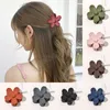 Big Flower Shaped Hair Claws Women Candy Color Hair Crab Clamps frisör Solid Hairn Pins Hårtillbehör